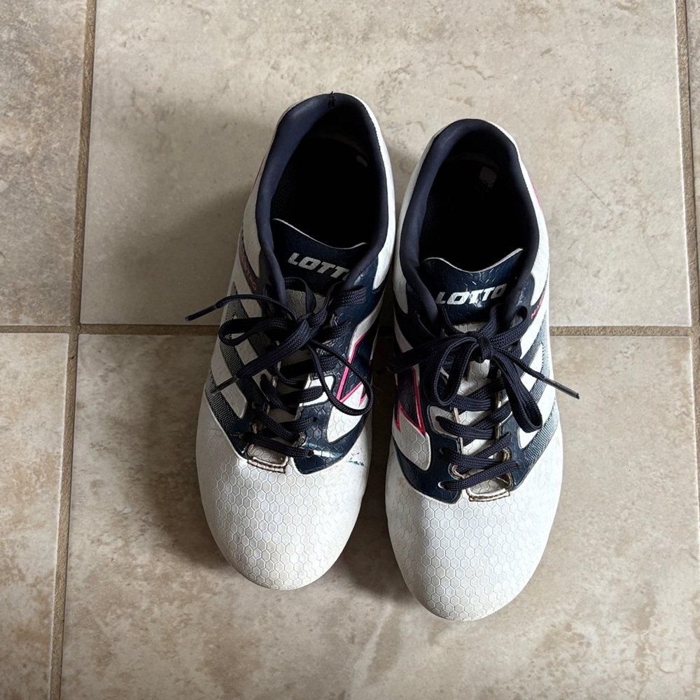 Adidas Navy and Pink girls soccer cleats